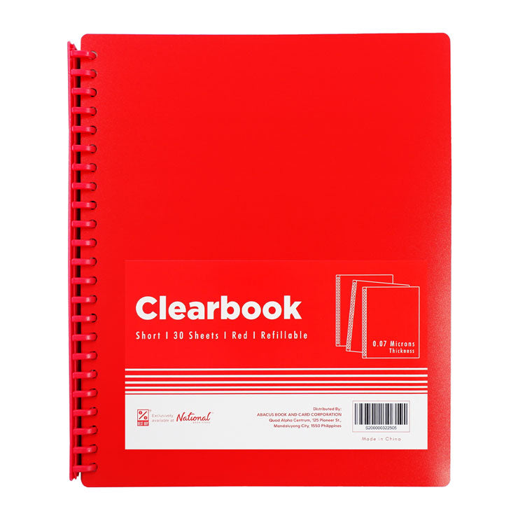 Best Buy Clearbook Refillable CL30SRD Short Red 30 Sheets 23 Holes 0.07 Microns