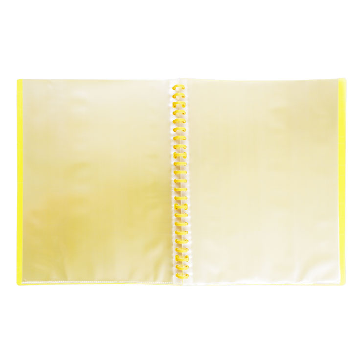 Best Buy Clearbook Refillable Short Yellow 20 Sheets 23 Holes Big Square Design 0.03 Microns