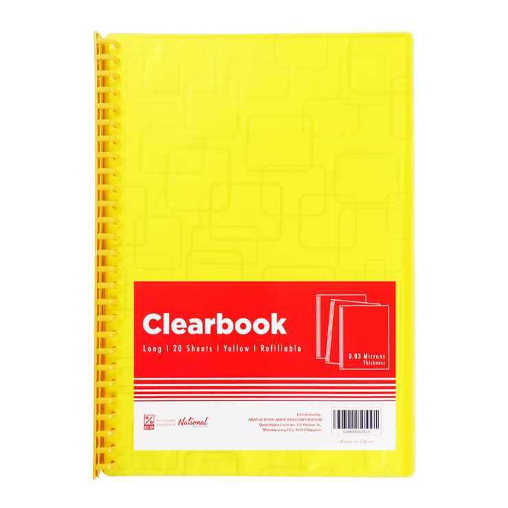 Best Buy Clearbook Refillable LBS20LYL Long Yellow 20 Sheets 27 Holes Big Square Design 0.03 Microns