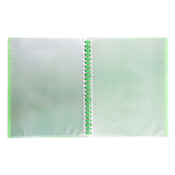 Best Buy Clearbook Refillable LWV20SGR Short Green 20 Sheets 23 Holes Wave Design 0.03 Microns