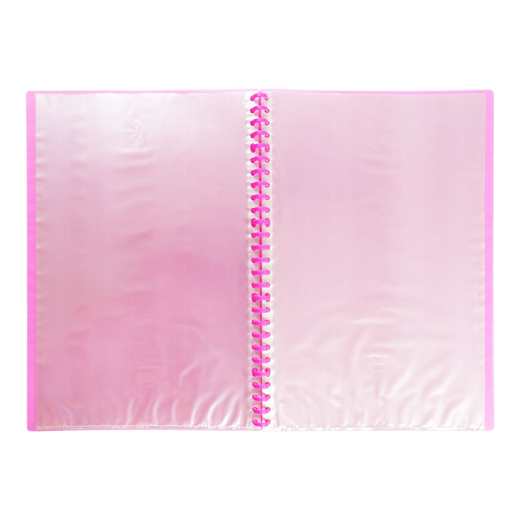 Best Buy Clearbook Refillable LWV20LPK Long Pink 20 Sheets 27 Holes Wave Design 0.03 Microns