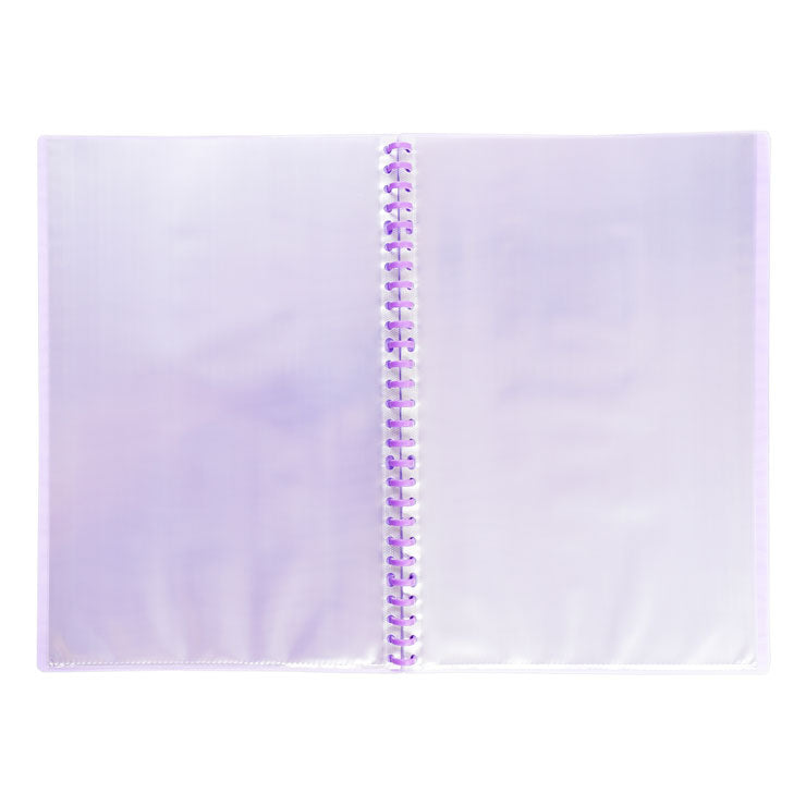 Best Buy Clearbook Refillable LWV20LPL Long Purple 20 Sheets 27 Holes Wave Design 0.03 Microns
