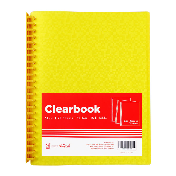 Best Buy Clearbook Refillable LPX20SYL Short Yellow 20 Sheets 23 Holes Pixel Design 0.03 Microns