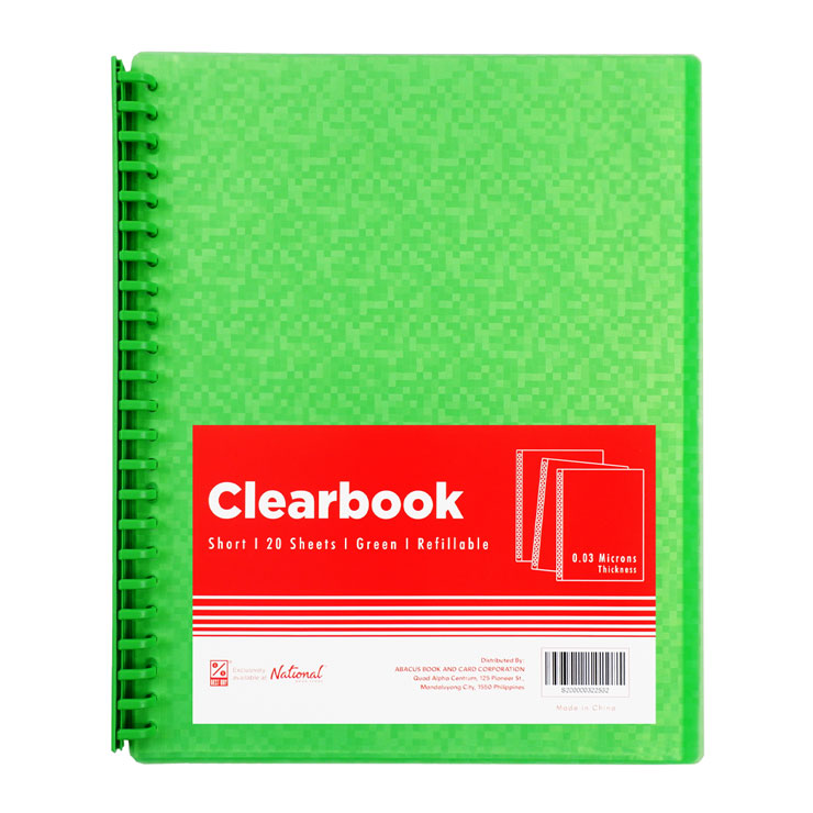 Best Buy Clearbook Refillable LPX20SGR Short Green 20 Sheets 23 Holes Pixel Design 0.03 Microns