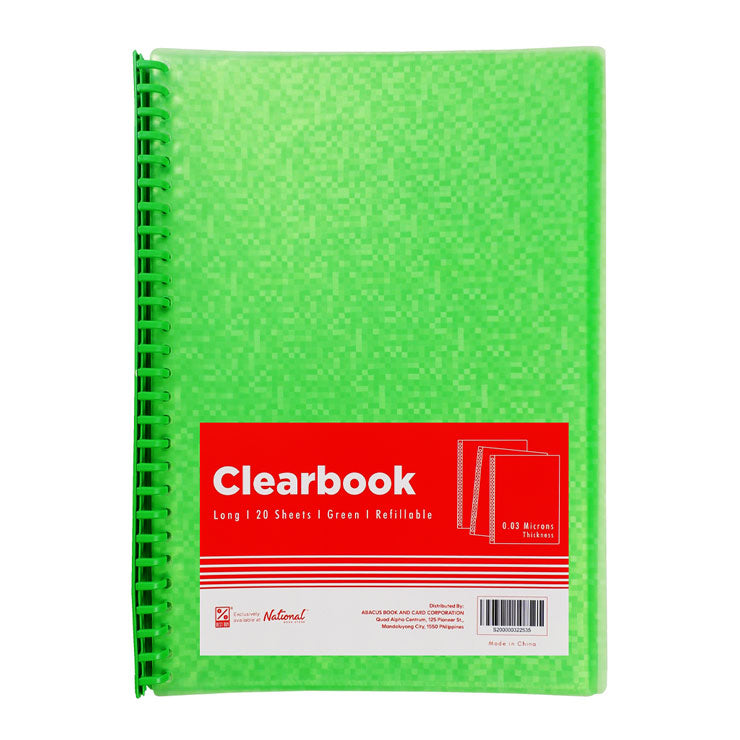 Best Buy Clearbook Refillable LPX20LGR Long Green 20 Sheets 27 Holes Pixel Design 0.03 Microns