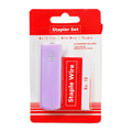 Best Buy Stapler Set No.10 with Remover and Staple Wire 1000s Slim Compact Mini 12 Sheets Purple