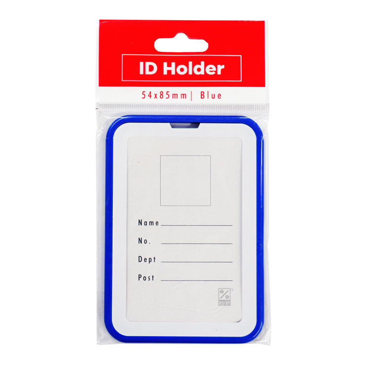 Best Buy ID Holder Vertical Slide Card Type 54x85mm Blue T-1408V - ID Holders & Lanyards