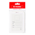 Best Buy ID Holder Vertical Slide Card Type 54x85mm White T-1408V - ID Holders & Lanyards
