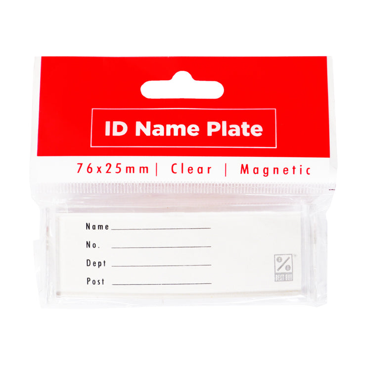 Best Buy ID Name Plate Magnetic Badge Acrylic Image Card 76x25mm Clear T-532 - ID Holders & Lanyards