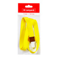 Best Buy ID Lanyard Buckle Thin Polyester Alloy & Snap Clear Plastic 15mm Yellow K-1574