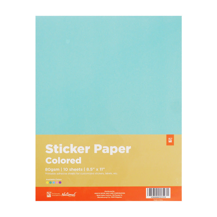 Best Buy Colored Sticker Paper 80gsm Short Green Hp-240621-4C 10's