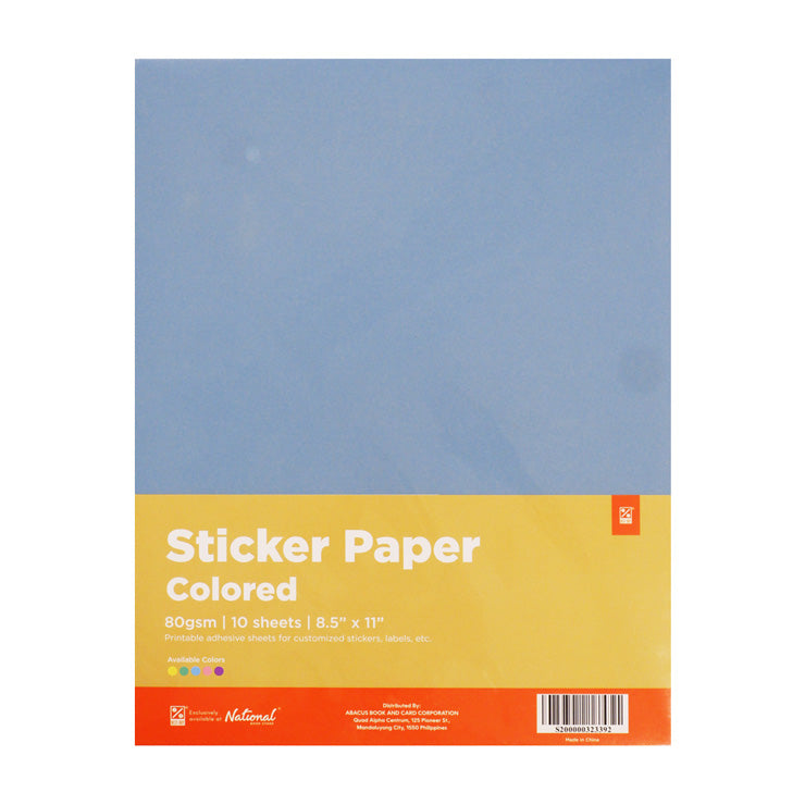 Best Buy Colored Sticker Paper 80gsm Short Blue Hp-240621-4D 10's