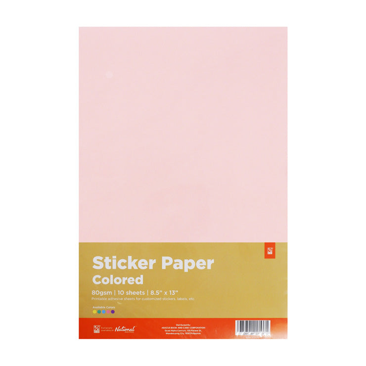 Best Buy Colored Sticker Paper 80gsm Long Pink Hp-240621-5B 10's