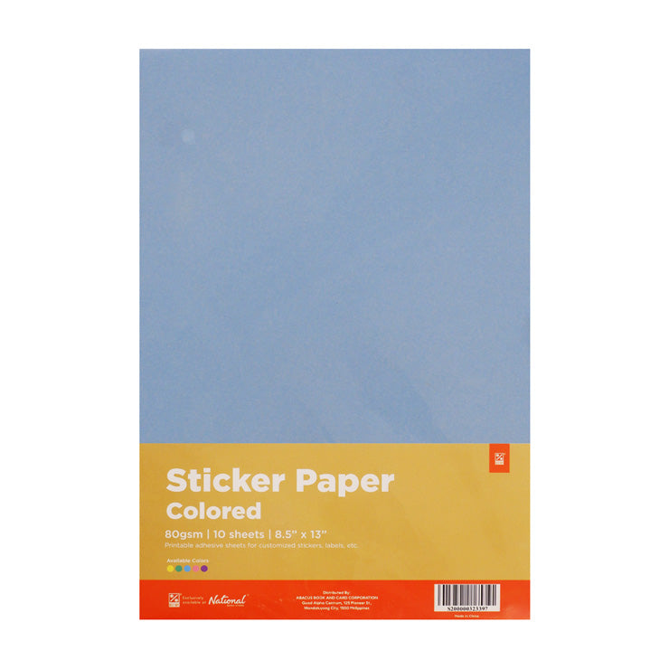Best Buy Colored Sticker Paper 80gsm Long Blue Hp-240621-5D 10's