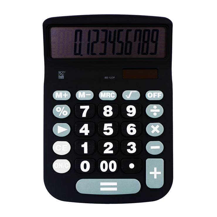 Best Buy Desktop Calculator BB-12DP 12 Digits Solar Dual Power Angled Display
