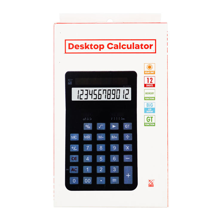 Best Buy Desktop Calculator BB-12SGT 12 Digits Solar Angled Display - School & Office Supplies