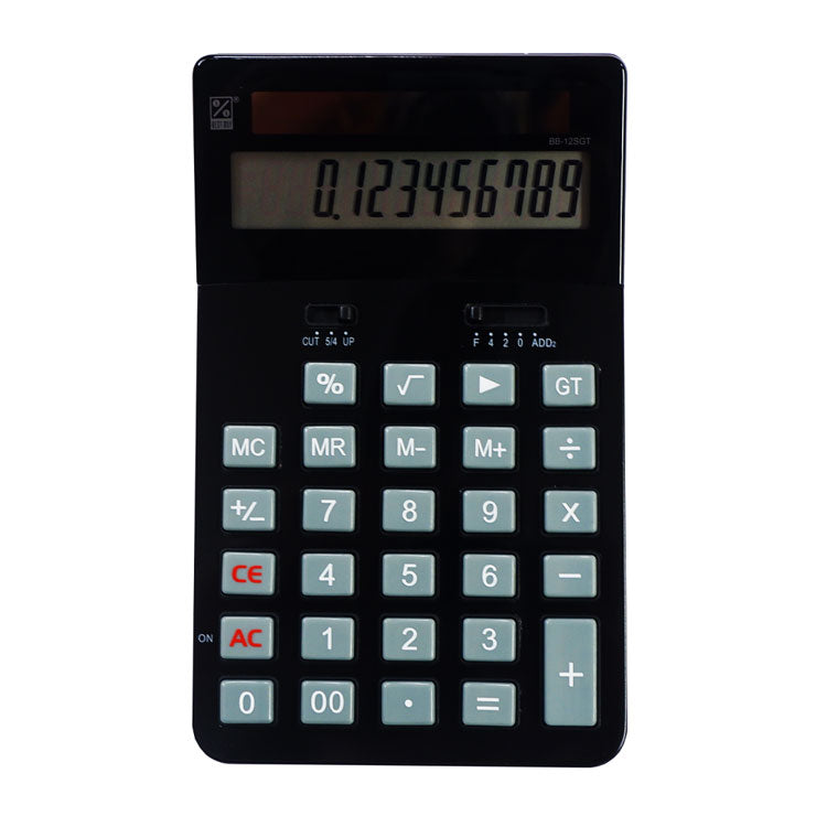 Best Buy Desktop Calculator BB-12SGT 12 Digits Solar Angled Display - School & Office Supplies