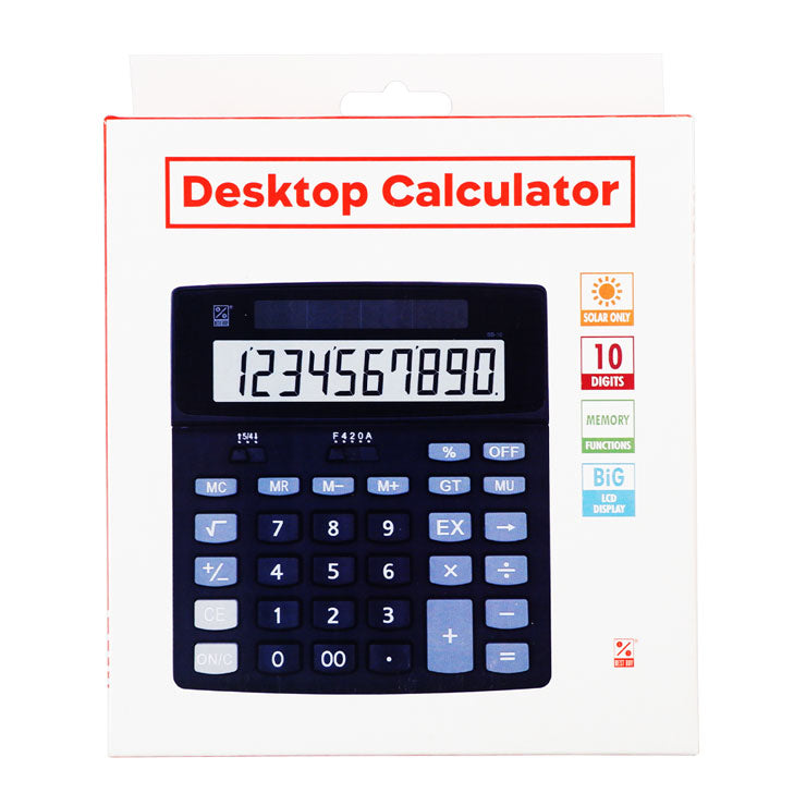 Best Buy Desktop Calculator BB-10 10 Digits Solar Tilt Display - School & Office Supplies
