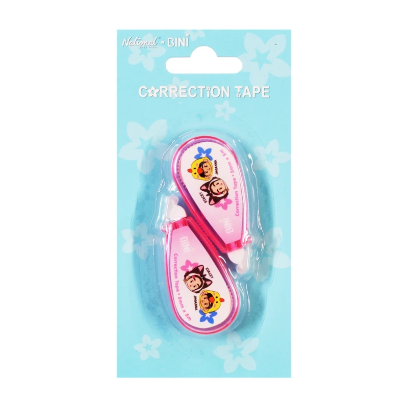 NBS x Bini Correction Tape Js Jhoanna And Stacey 2's 5mmx5m, Pink - School & Office Supplies