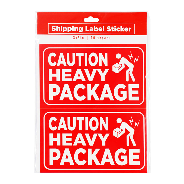 Best Buy Shipping Label Sticker 3x5 Caution Heavy Package 10 Sheets