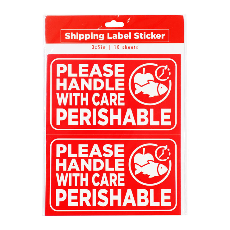 Best Buy Shipping Label Sticker 3x5 inches 10 Sheets, Perishable Please Handle with Care