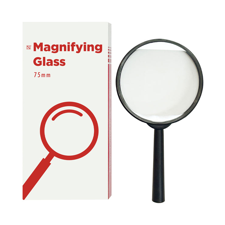 Best Buy Handheld Magnifier Glass Lens 75mm, Black - School & Office Supplies