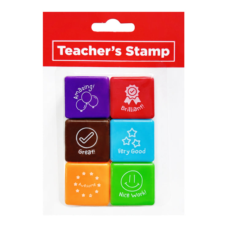 Best Buy Teacher's Stamp Encouragement Square 6's (Assorted) - Teacher Supplies