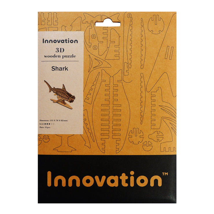 3D Wooden Puzzle Shark - Toys & Games