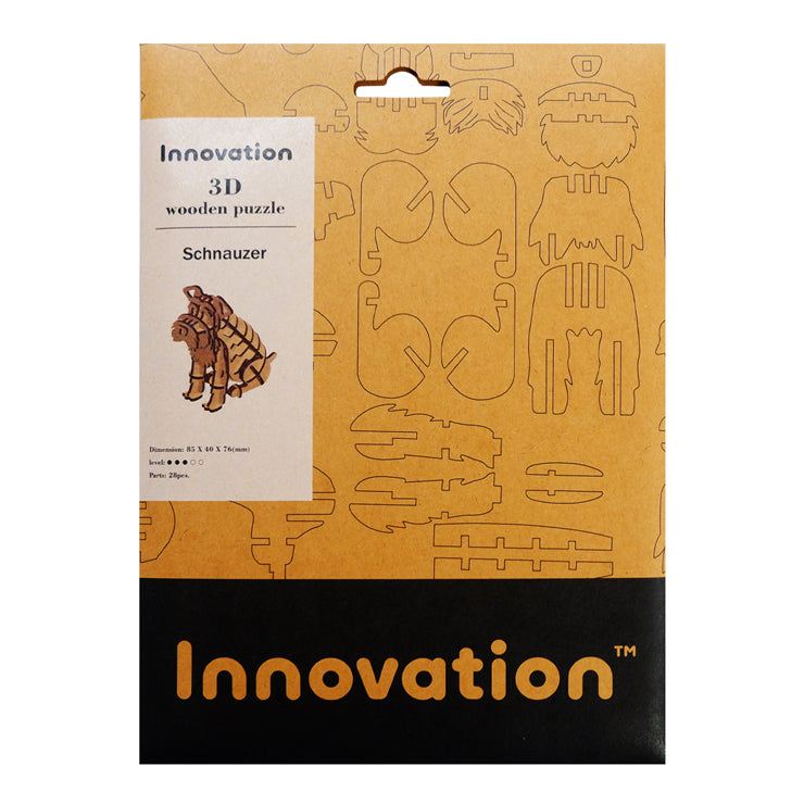 3D Wooden Puzzle Schnauzer - Toys & Games
