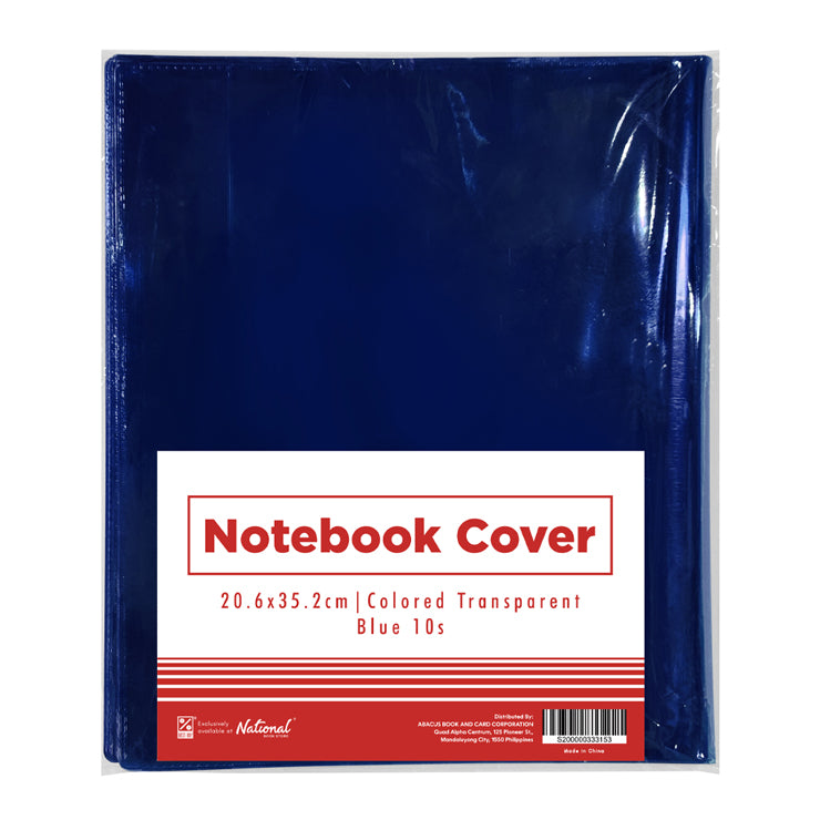 Best Buy Notebook Cover Colored Transparent 10's 20.6x35.2cm, Blue - School Supplies