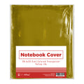 Best Buy Notebook Cover Colored Transparent 10's 20.6x35.2cm, Yellow - School Supplies