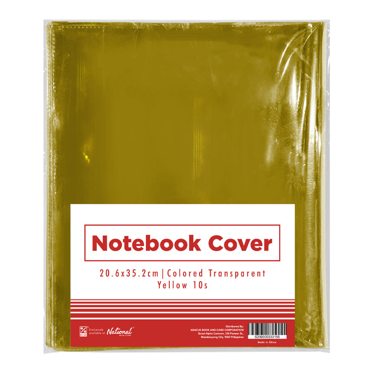 Best Buy Notebook Cover Colored Transparent 10's 20.6x35.2cm, Yellow - School Supplies