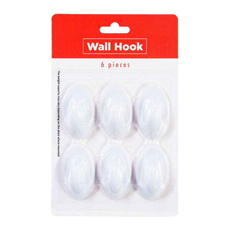 Best Buy Wall Hook 6pcs Oval Self Adhesive Plastic - Home & Office Supplies