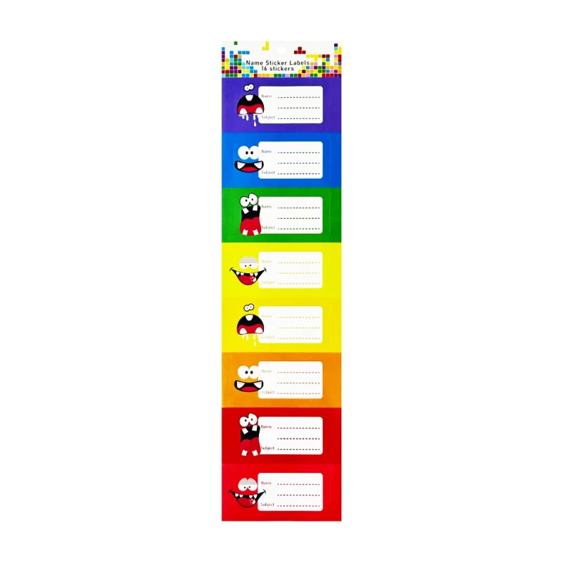 Vindel Label Sticker Monsters 8x3.8cm 2Sx16S Cs031-2, Monsters - School & Office Supplies