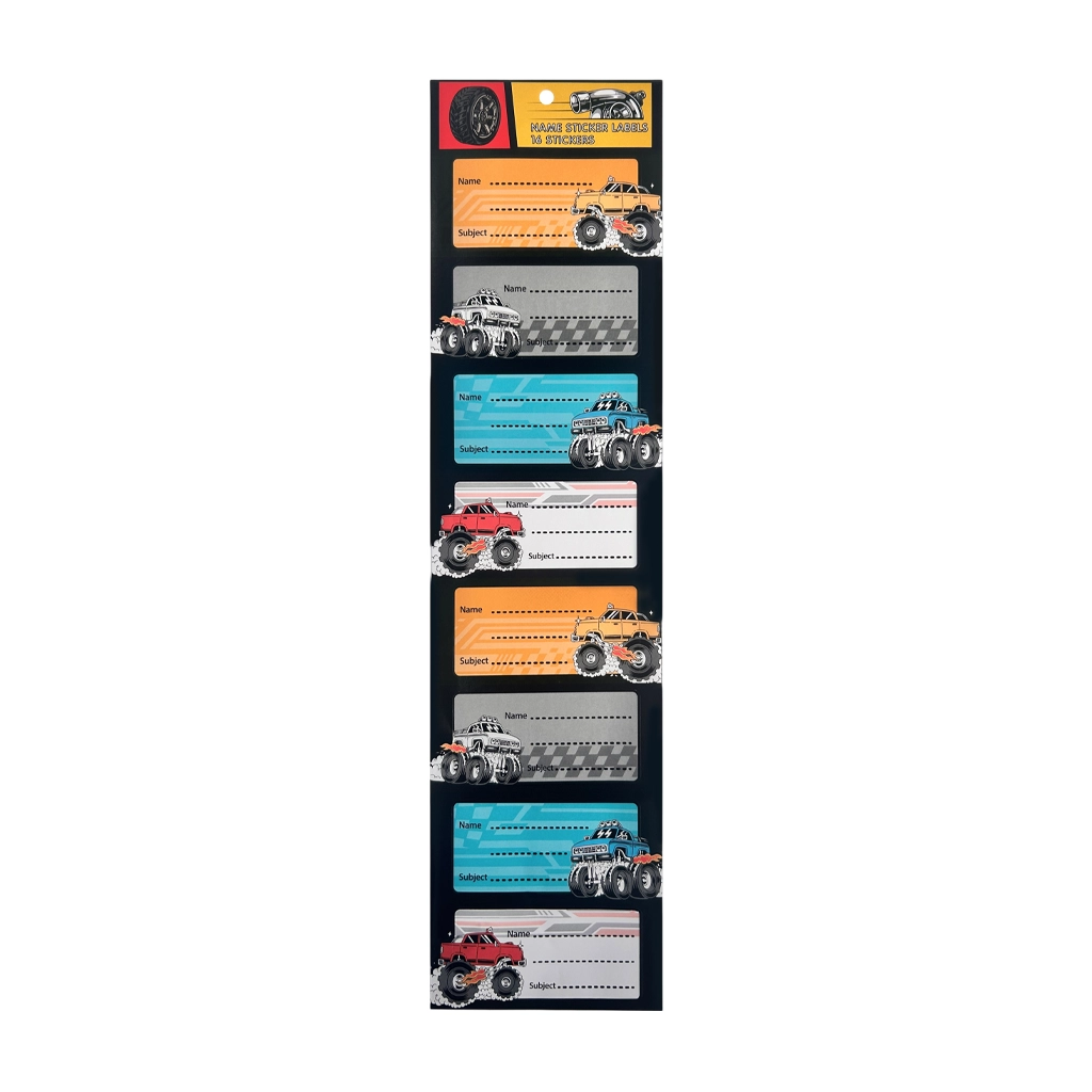 Vindel Label Sticker Trucks 8x3.8cm 2Sx16S Cs031-3, Trucks - School & Office Supplies
