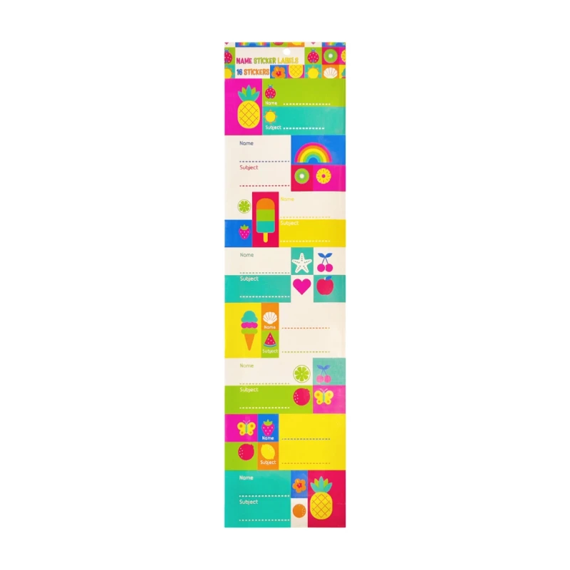 Vindel Label Sticker Fruits 8x3.8cm 2Sx16S Cs031-5, Fruits - School & Office Supplies
