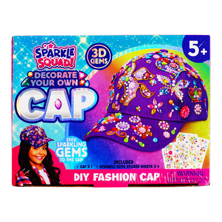 Sparkle Squad Decorate Our Own DYGDC-24-1031 Cap Purple - Arts & Crafts Supplies
