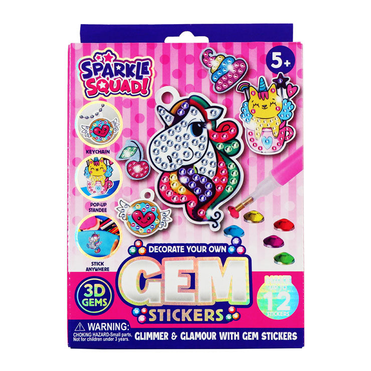 Sparkle Squad Decorate Our Own DYGSU-24-5265 Gem Sticker Unicorn