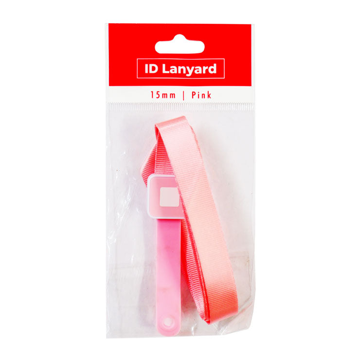 Best Buy ID Lanyard Bicolor Polyester with Square Silicone Buckle 15mm Pink KP-1548