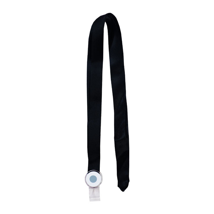 Best Buy ID Lanyard Bicolor Polyester with Round & Clear Plastic Clip 15mm Black KP-1550