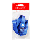 Best Buy ID Lanyard Bicolor Polyester with Round & Clear Plastic Clip 15mm Gray Blue KP-1550