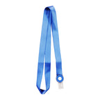 Best Buy ID Lanyard Bicolor Polyester with Round & Clear Plastic Clip 15mm Gray Blue KP-1550