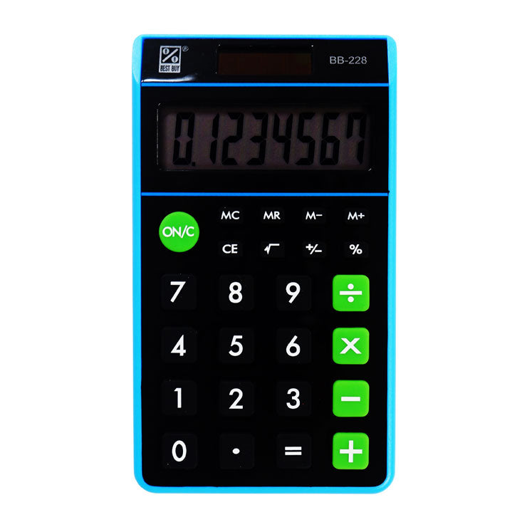 Best Buy Handheld Calculator BB-228 Blue 8 Digits - School & Office Supplies