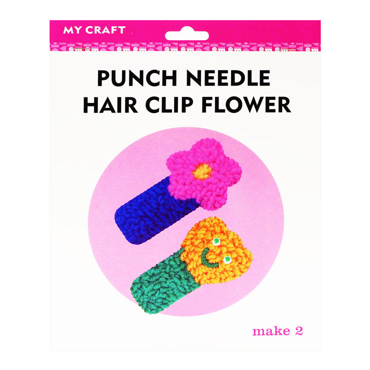 Crochet Kit Punch Needle Hair Clip Flower Scrunchie - Hobbies & Crafts Supplies - DIY