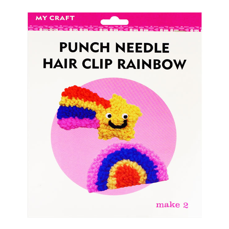 Crochet Kit Punch Needle Hair Clip Rainbow Scrunchie - Hobbies & Crafts Supplies - DIY