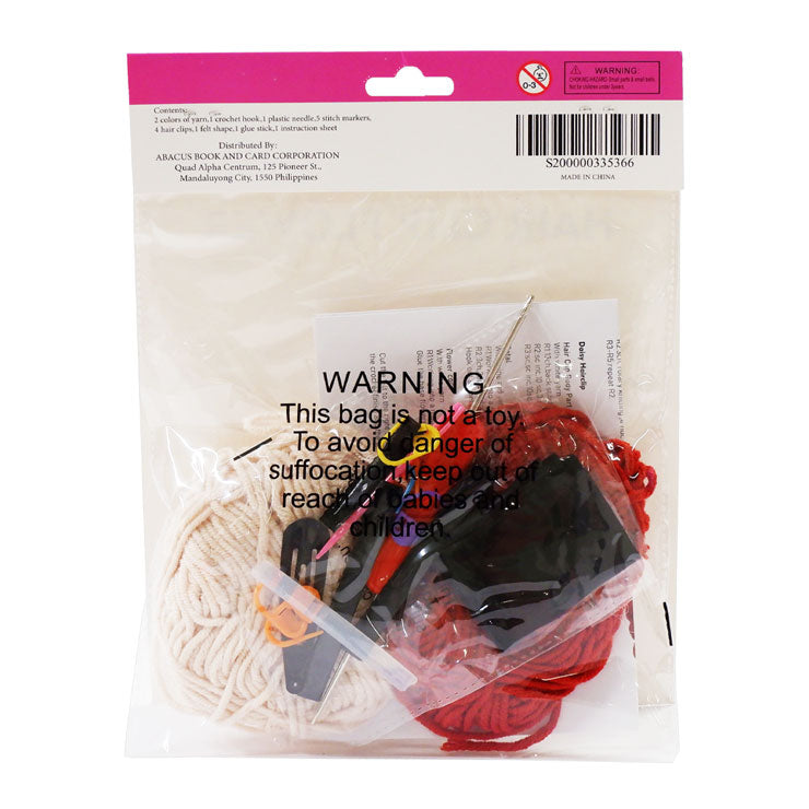 Crochet Kit Hair Clip Flower Scrunchie - Hobbies & Crafts Supplies - DIY
