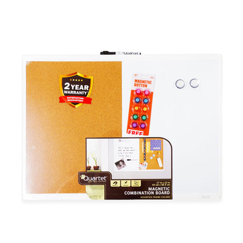 Quartet Whiteboard 21580653Q 17x23in Combination Magnetic with Marker And Magnet