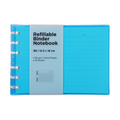 Premiere Notes Refillable Binder Notebook B6 50 Sheets 80gsm Split Ring, Aqua - School Supplies