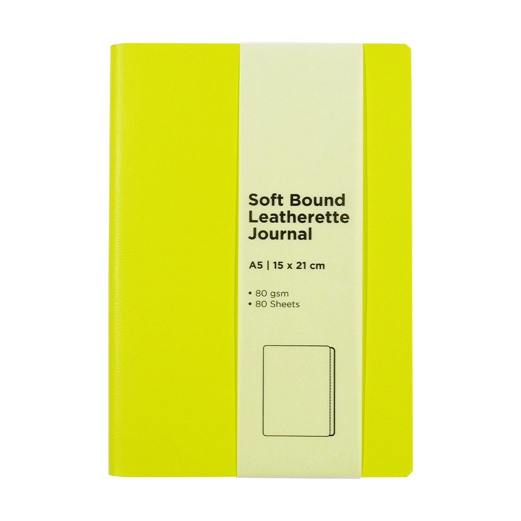 Premiere Notes Journal A5, Green 80 Sheets 80gsm Leatherette - Fine Journals