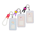 ID Holder Vertical Heart with Mini Lanyard Two Color Assorted Colors 5 54x85mm DH-006 -Sold per piece